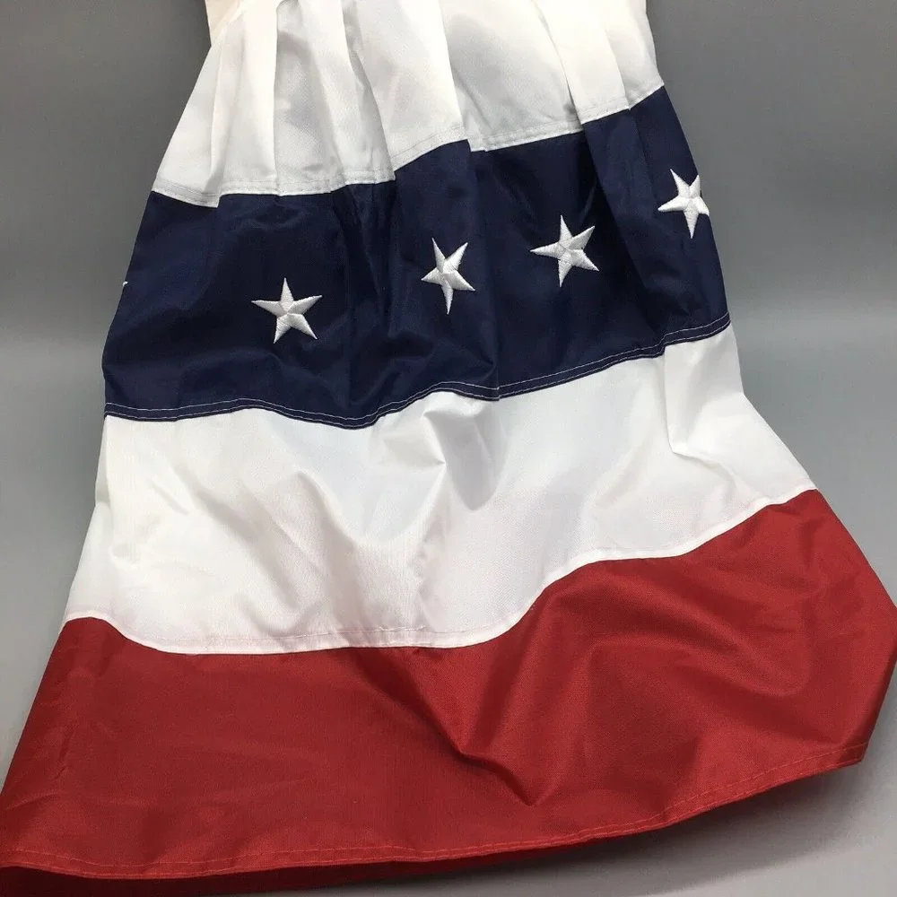x5 Tommy Bahama Bunting Set Embroidered Handcrafted American Flag July 4th 58x27